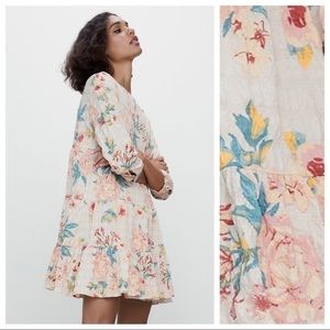 Zara floral print dress
